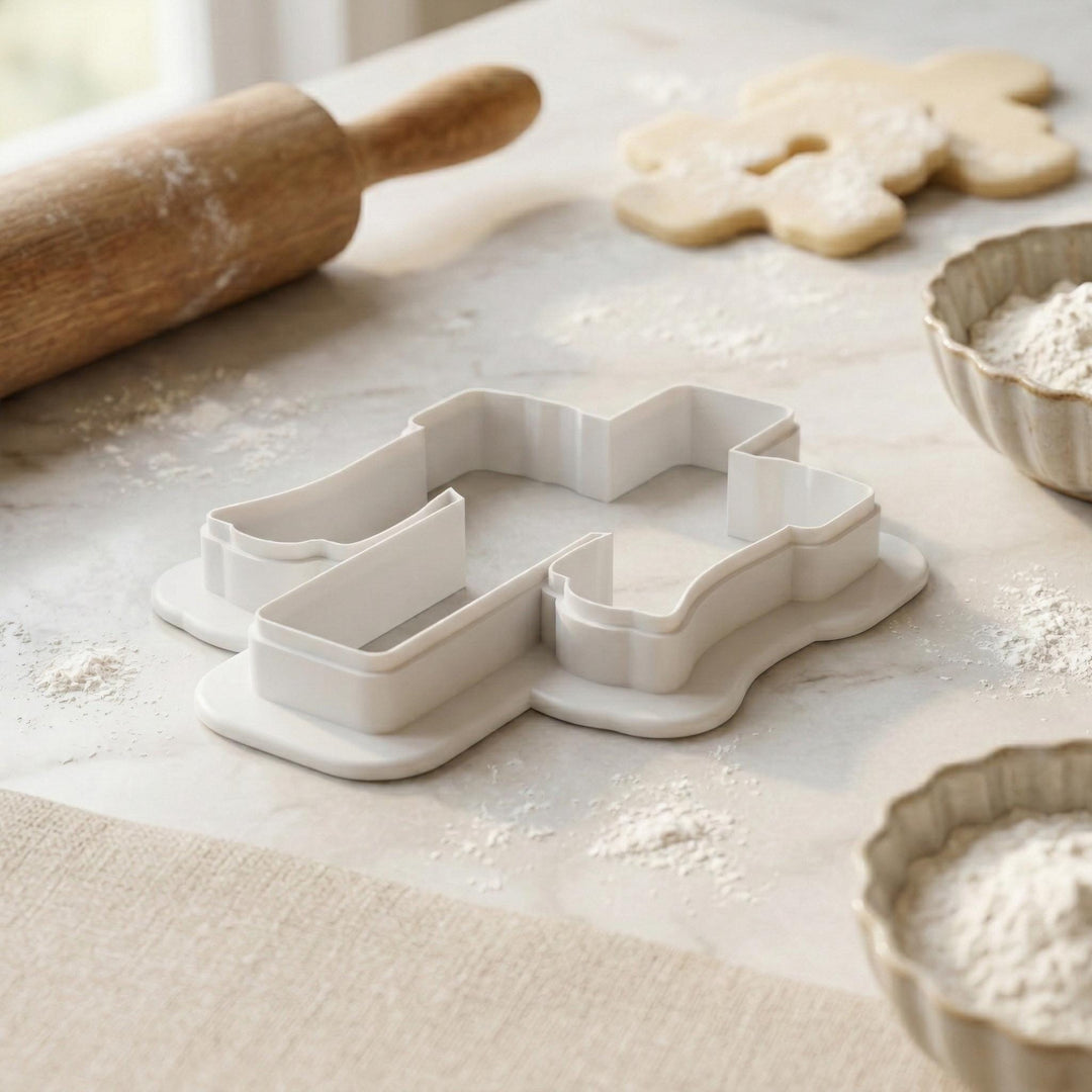 Draped Cross Cookie Cutter, 3D Printed Religious Baking Tool