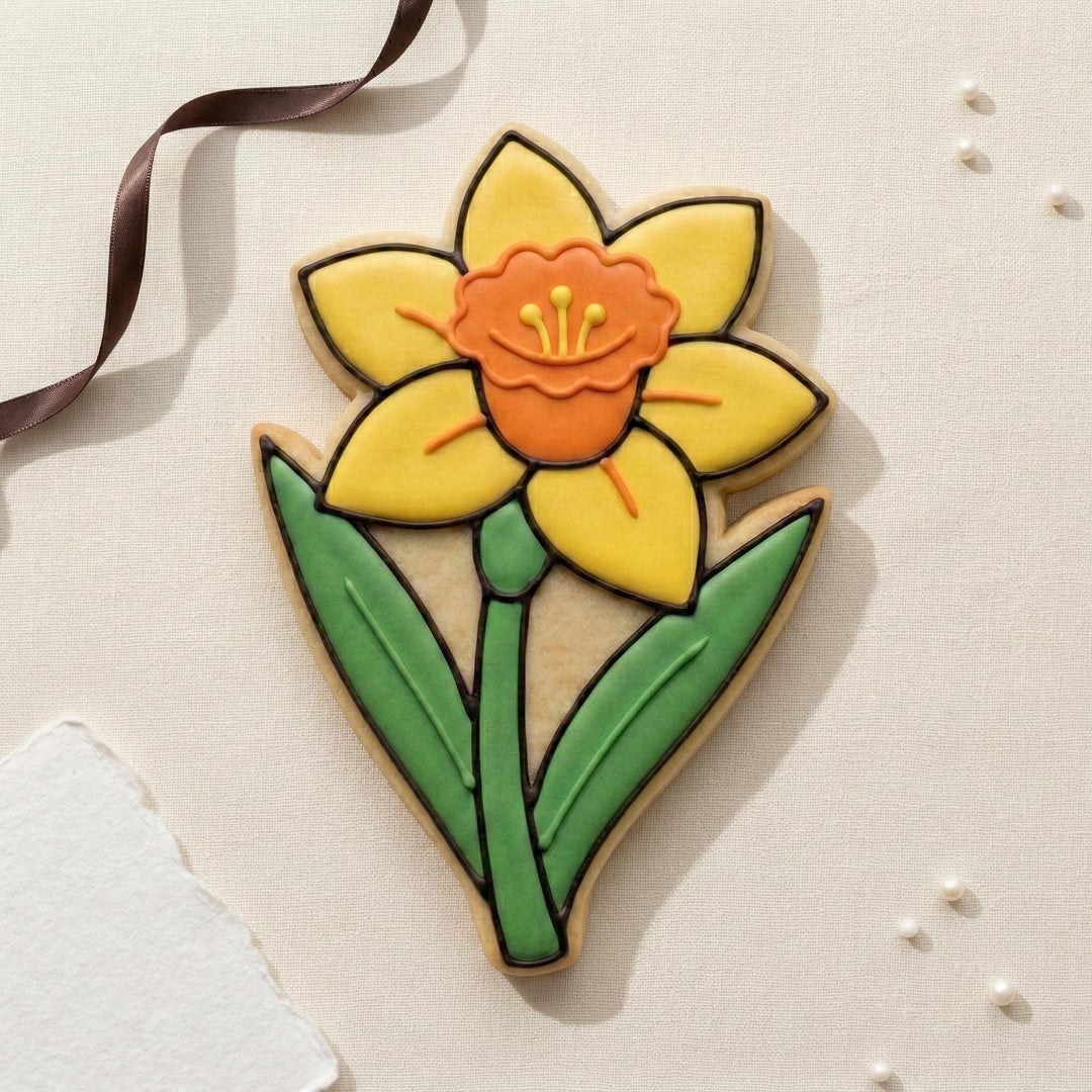 Daffodil Flower Stem Cookie Cutter, 3D Printed for Cookies &amp; Fondant