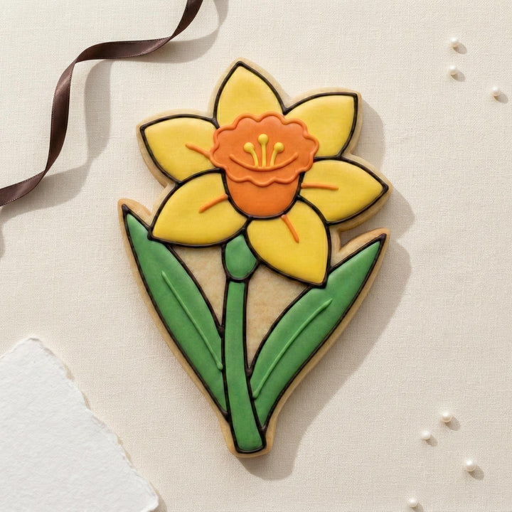 Daffodil Flower Stem Cookie Cutter, 3D Printed for Cookies &amp; Fondant