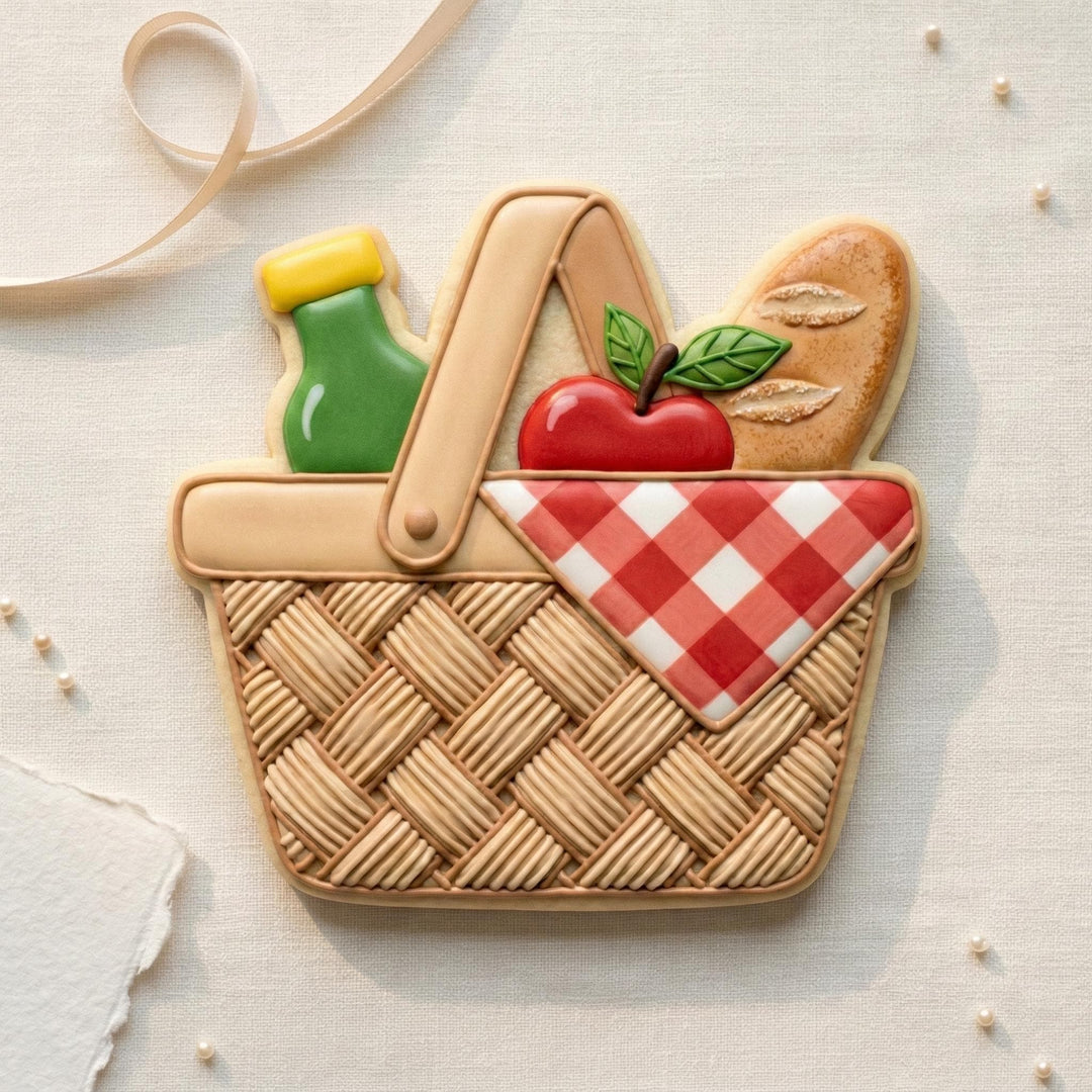 Picnic Basket Cookie Cutter, 3D Printed for Sugar Cookies &amp; Fondant