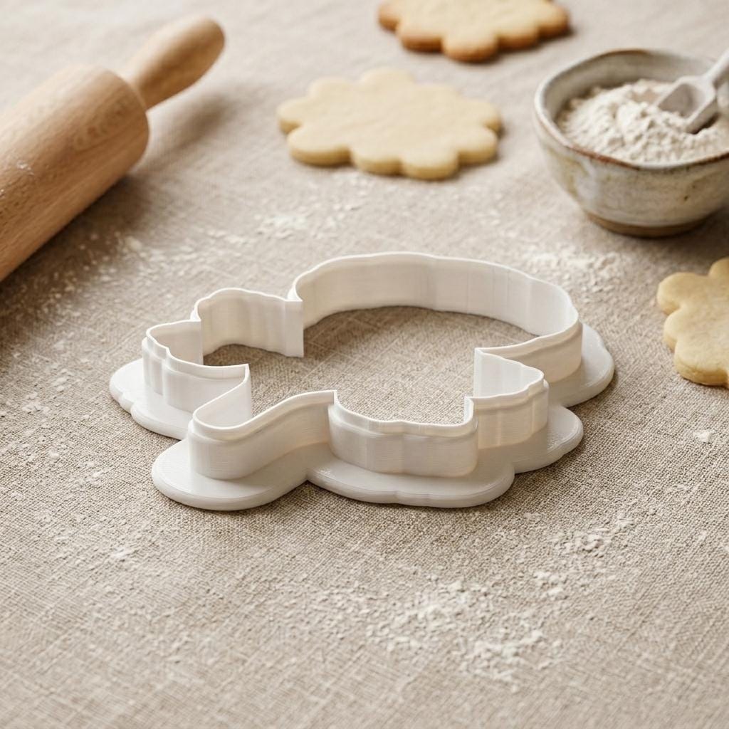 Flower Cookie Cutter, Ranunculus Design, 3D Printed