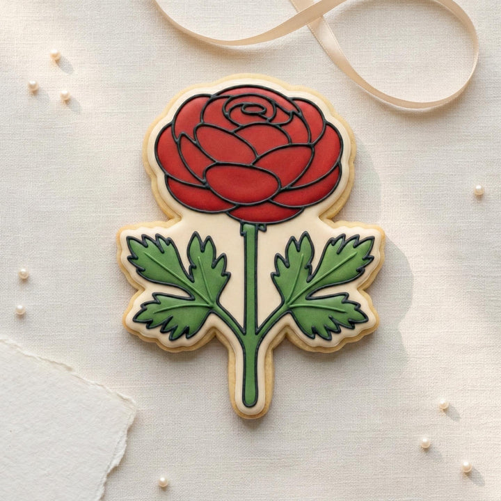 Flower Cookie Cutter, Ranunculus Design, 3D Printed