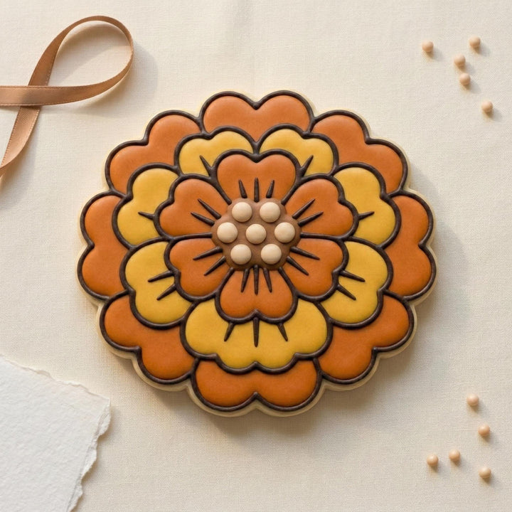 Marigold Flower Cookie Cutter: 3D Printed for Sugar Cookies &amp; Fondant