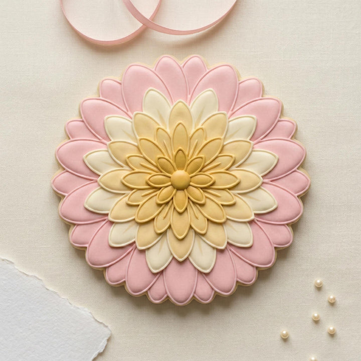 Chrysanthemum Flower Cookie Cutter, 3D Printed for Cookies &amp; Fondant