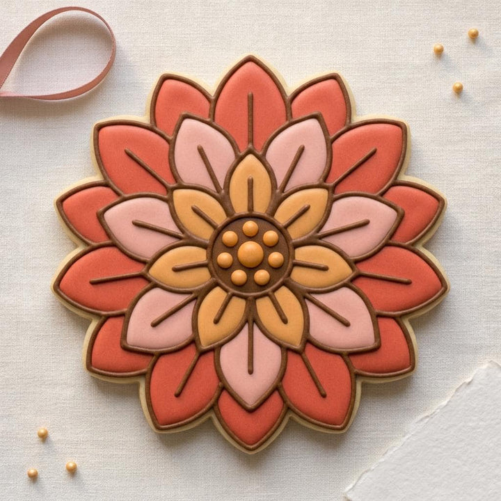 Dahlia Flower Cookie Cutter, 3D Printed