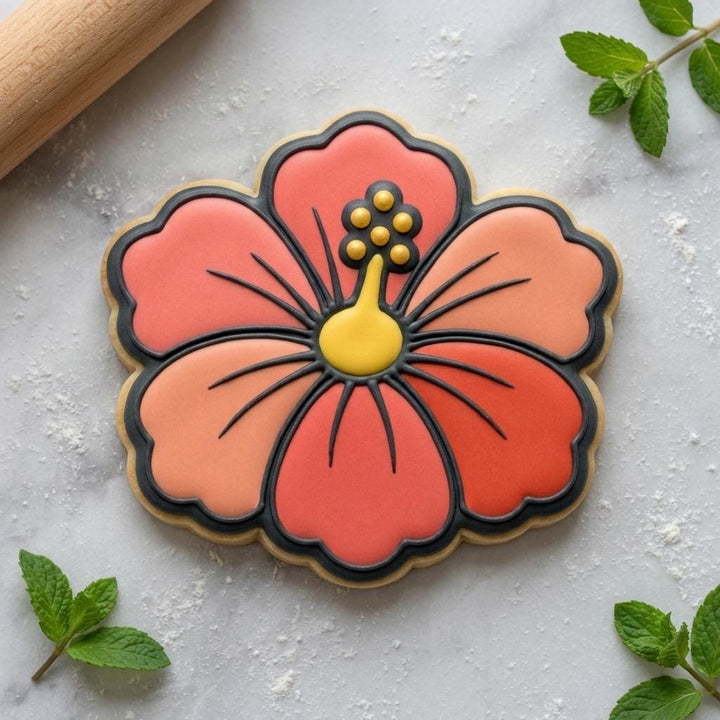 Hibiscus Flower Sugar Cookie Cutter, 3D Printed