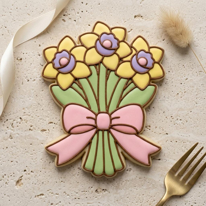 Daffodil Bouquet Cookie Cutter, Spring Flower Cutter, 3D Printed