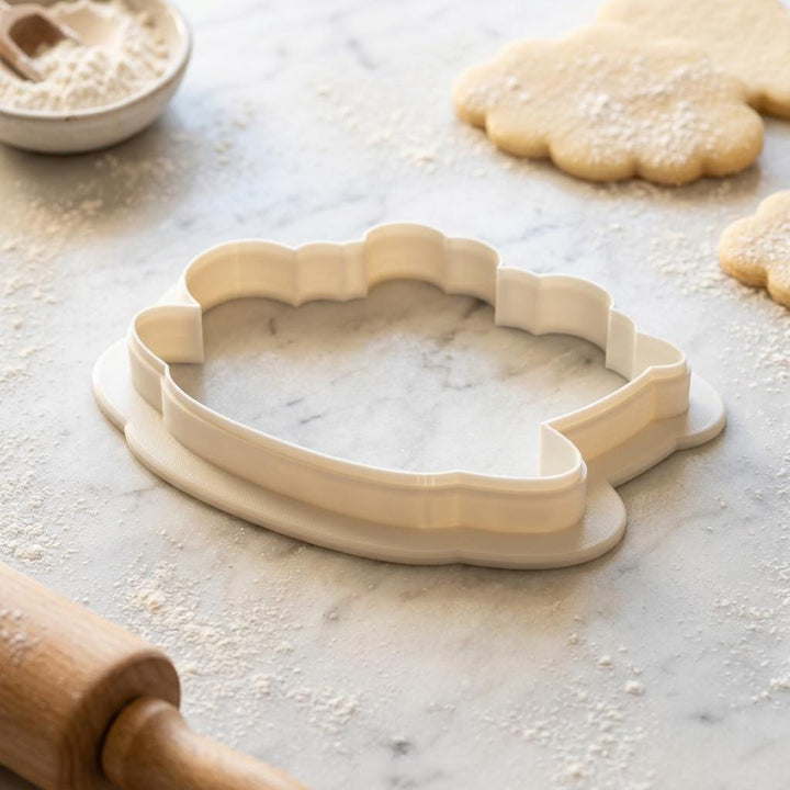 Floral Teacup Cookie Cutter, 3D Printed for Tea Party Cookies