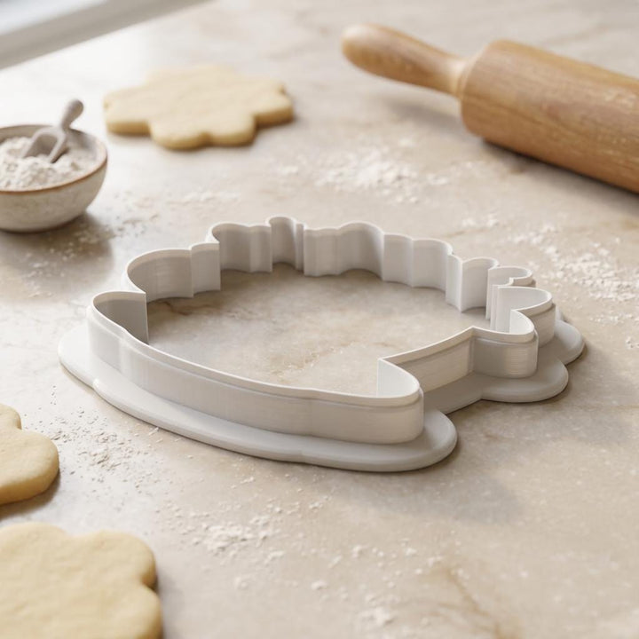 Floral Teacup Cookie Cutter, 3D Printed for Tea Party Cookies
