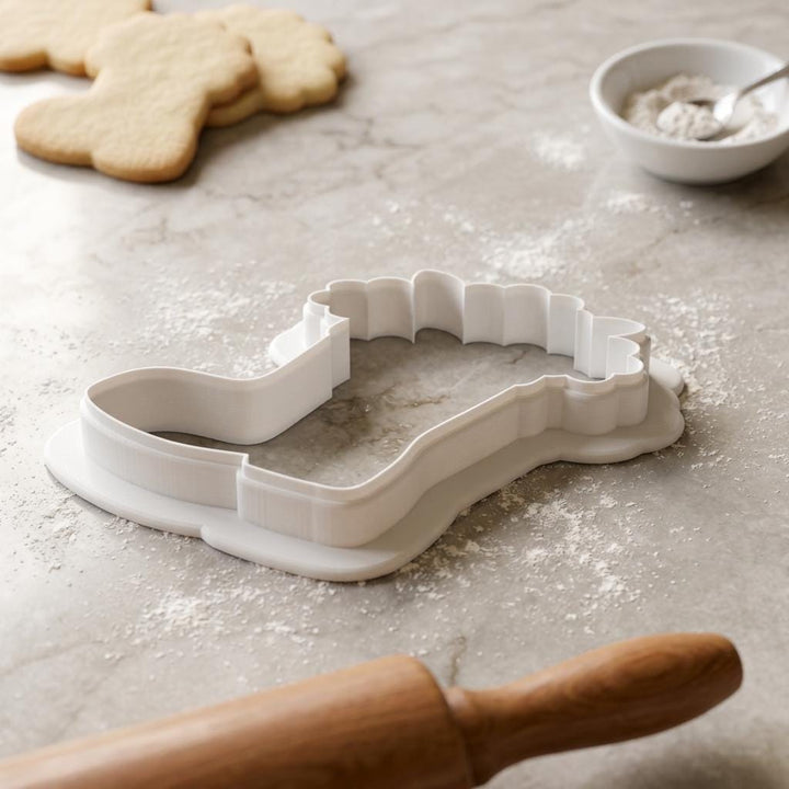 Garden Boot Cookie Cutter with Daisies, Spring Floral Design