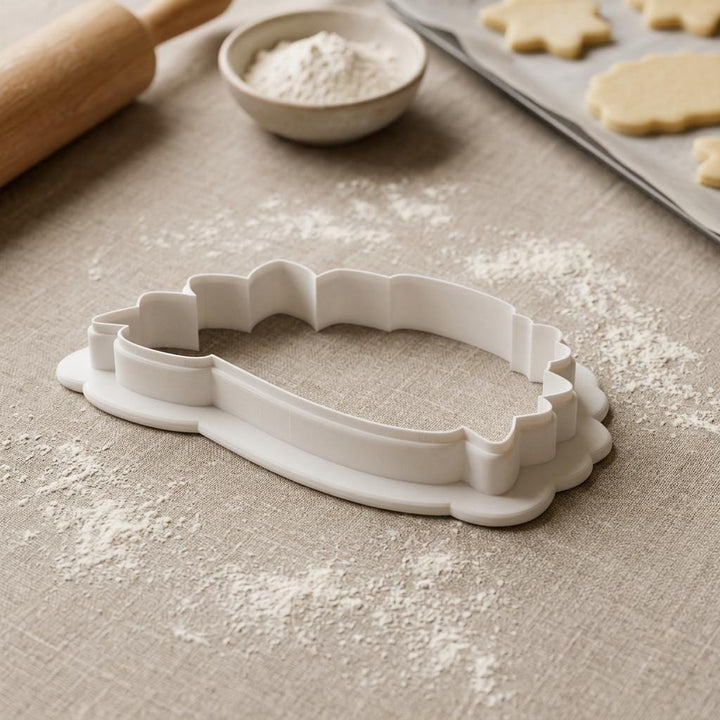 Garden Boot Cookie Cutter with Floral Banner Plaque, 3D Printed