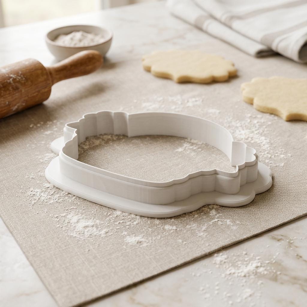 Strawberry Basket Cookie Cutter with Daisies