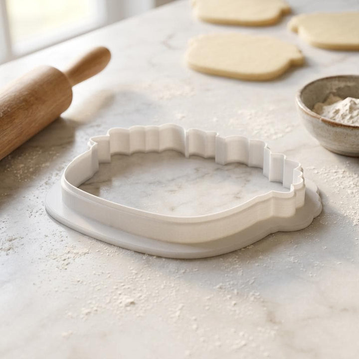 Strawberry Basket Cookie Cutter, Berry Basket Fondant Cutter, 3D Printed