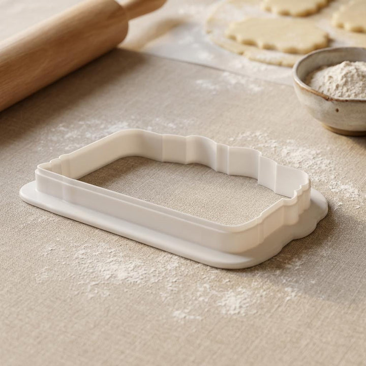 Recipe Card Cookie Cutter, 3D Printed Floral Plaque with Bow