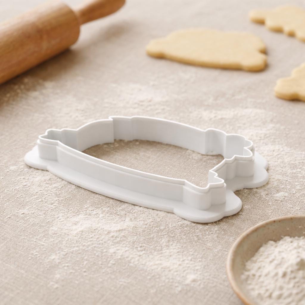 Recipe Card Cookie Cutter, Ribbon Plaque, 3D Printed