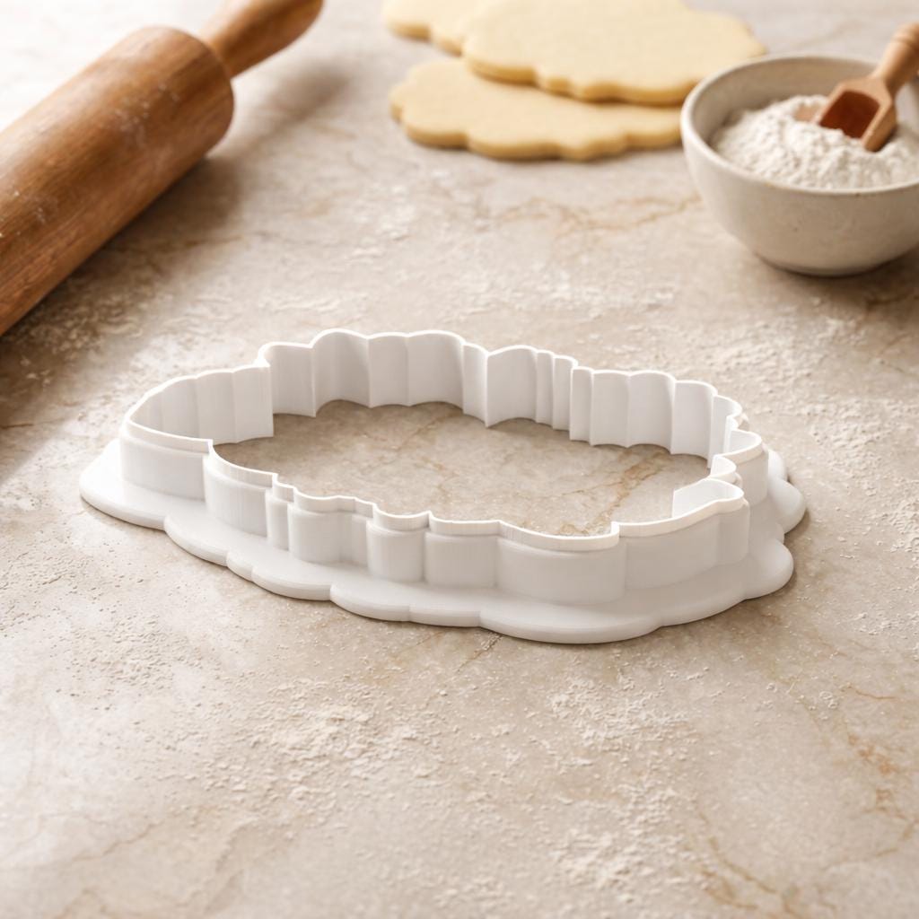 Recipe Card Bouquet Fill Cookie Cutter, 3D Printed Garden Party